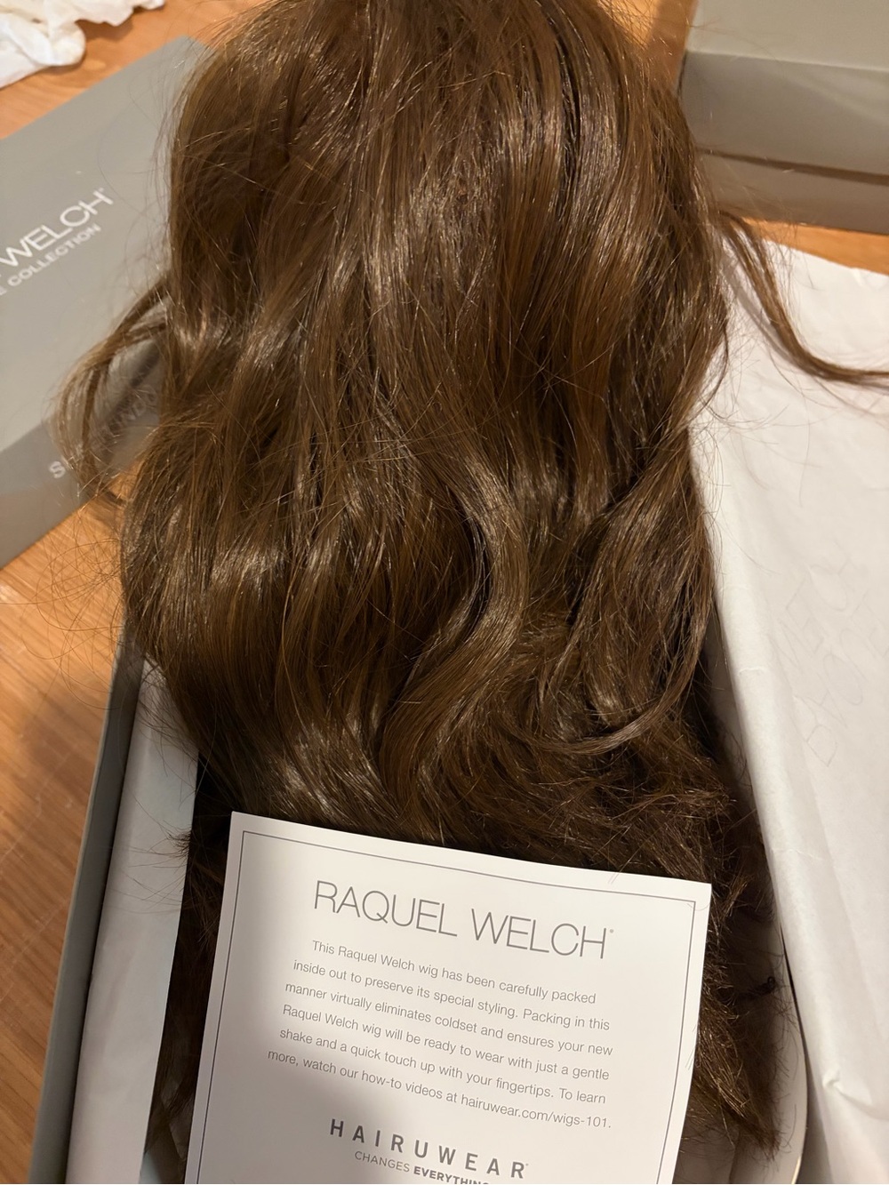 Raquel Welch Women’s Long Wavy Synthetic Wig in Light Brown